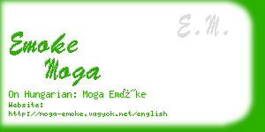 emoke moga business card